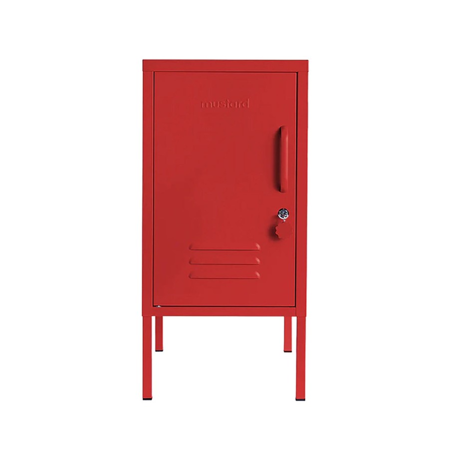 Home & Living Mustard Made Bathroom Storage | Mustard Made Shorty Locker - Poppy Red - Left Opening