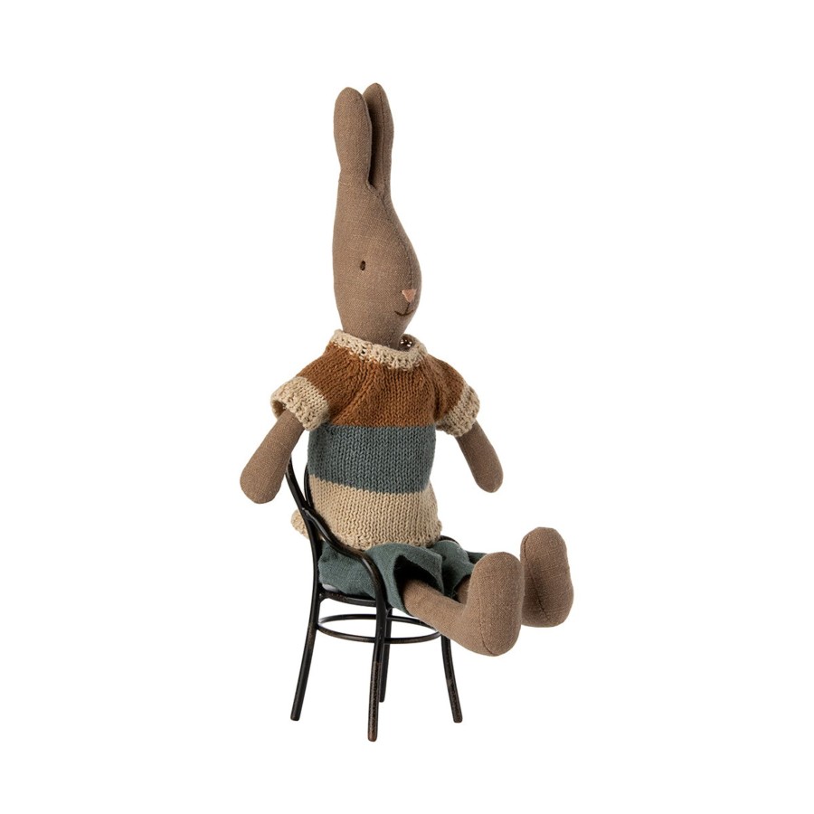 Baby & Child Maileg Soft Toys | Maileg Rabbit Size 2, Brown - Knitted Shirt And Shorts