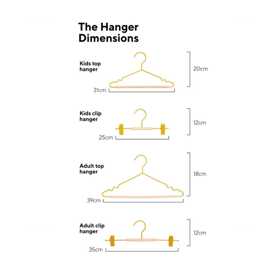 Home & Living Mustard Made Bedroom Storage | Made Kids Top Hangers Mustard