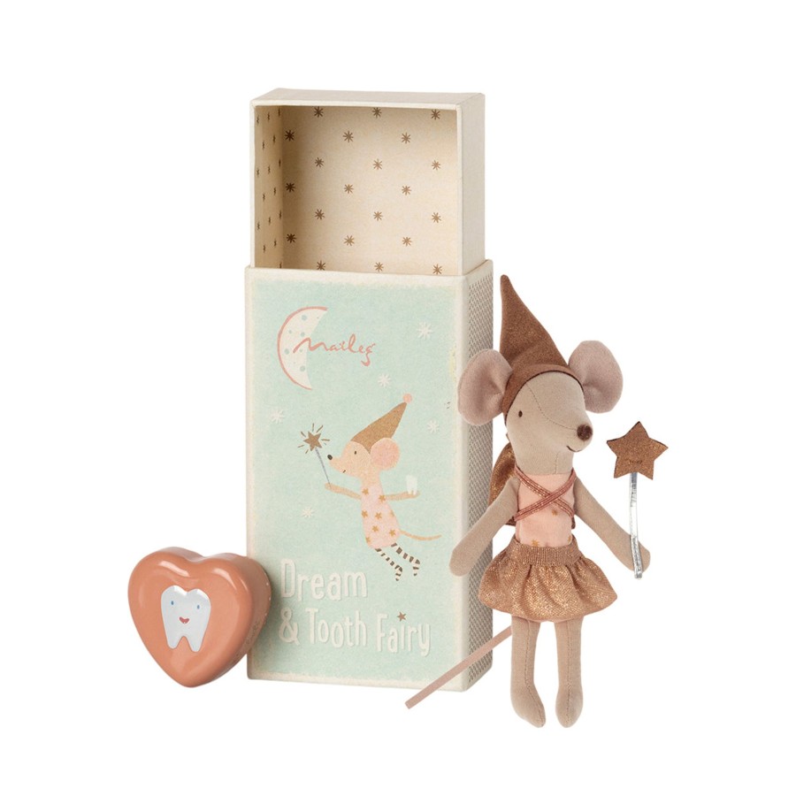 Gifts Maileg | Maileg Tooth Fairy Big Sister Mouse With Box - Rose Pink