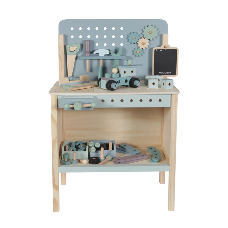 Gifts Little Dutch | Little Dutch Wooden Workbench Blue