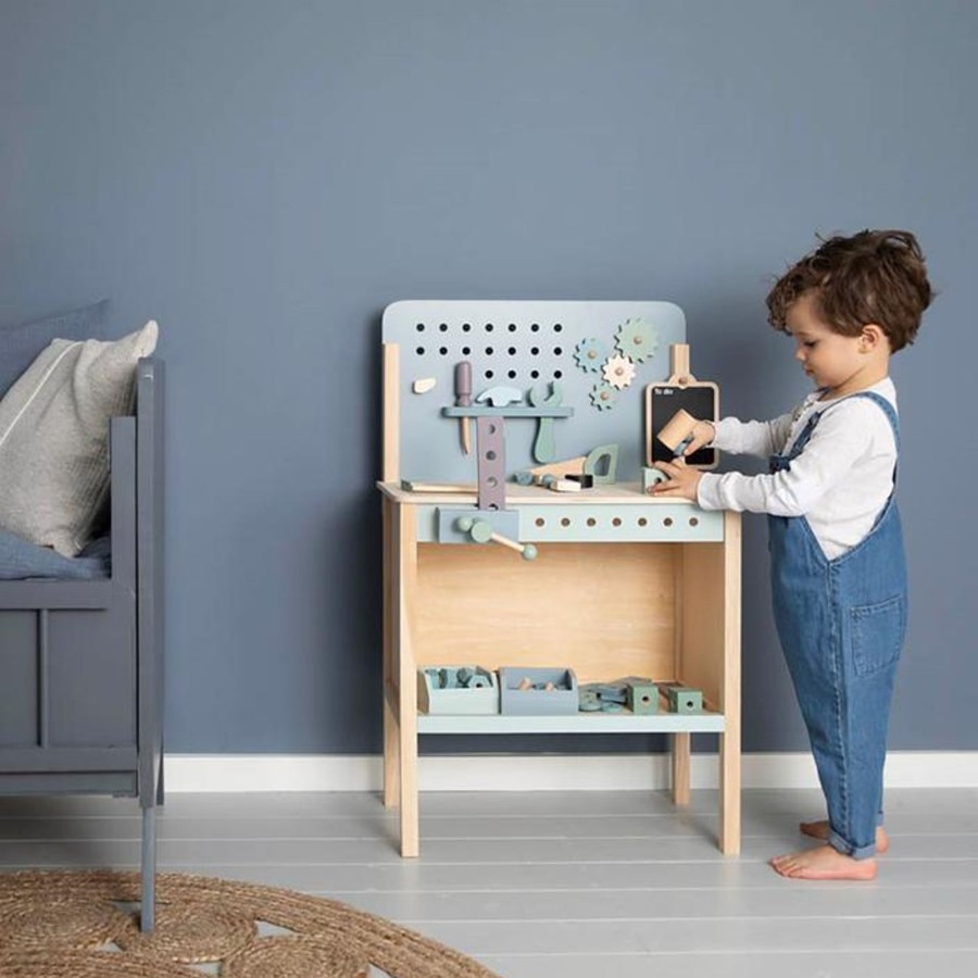 Gifts Little Dutch | Little Dutch Wooden Workbench Blue