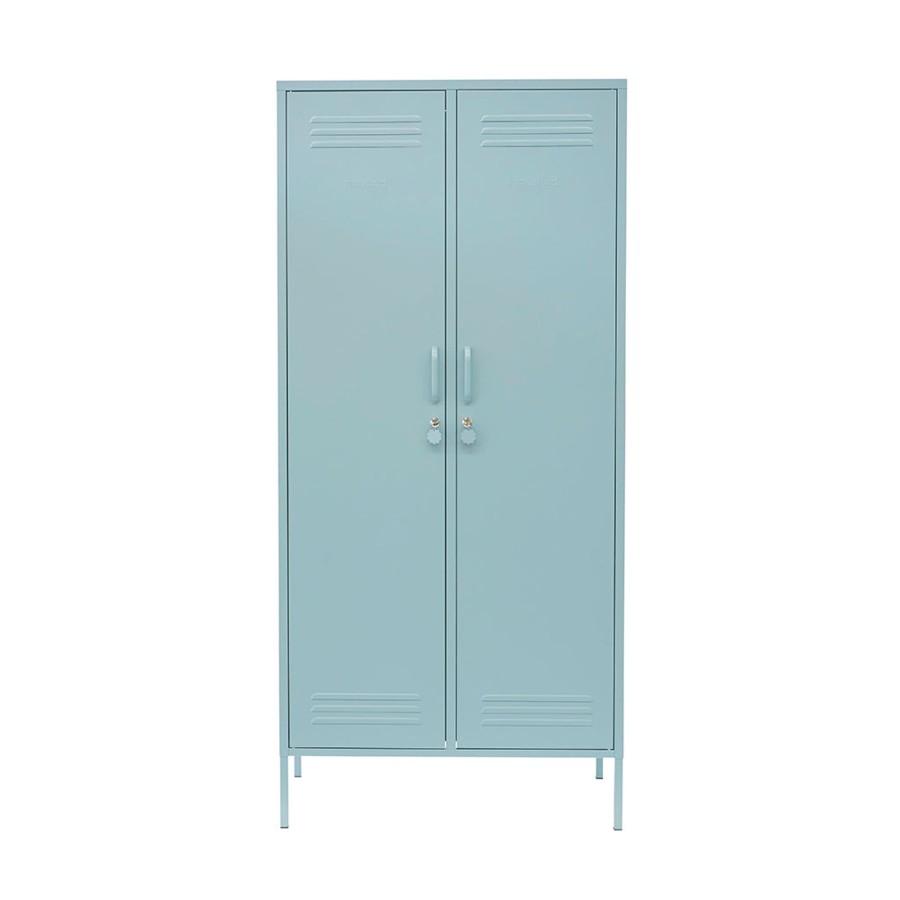 Home & Living Mustard Made Bathroom Storage | Mustard Made Metal Tall Twinny Locker In Blue Ocean