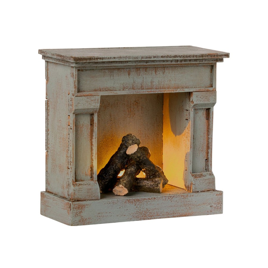 Baby & Child Maileg Dolls & Doll Accessories | Maileg Fireplace - Vintage Blue