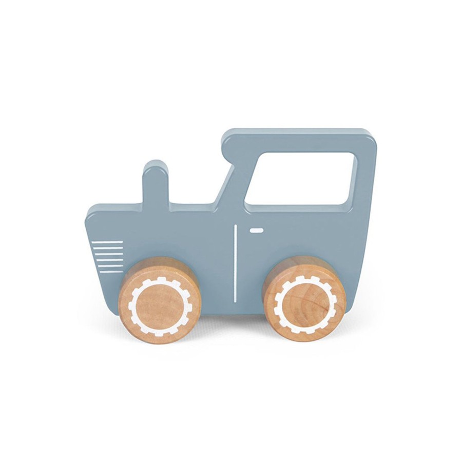 Baby & Child Little Dutch Wooden Toys | Little Dutch Wooden Toy Tractor Blue