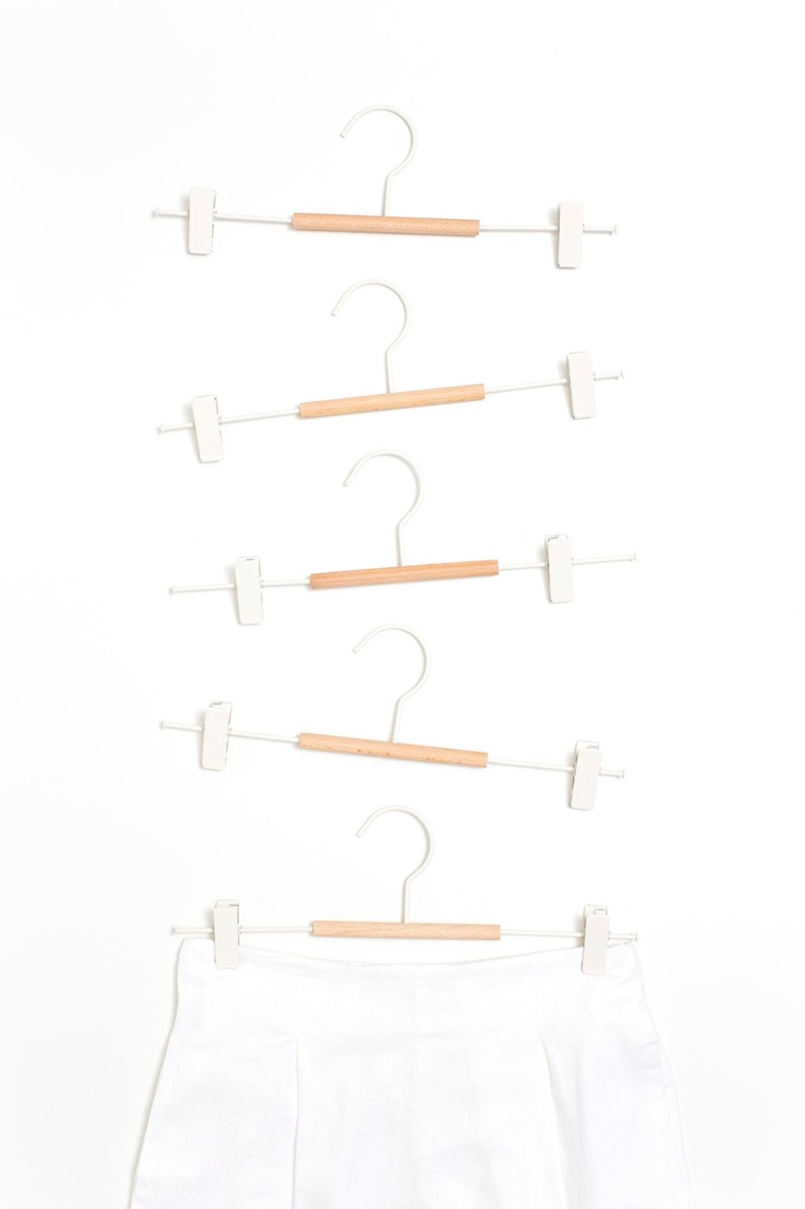 Home & Living Mustard Made Clothes Hangers | Mustard Made Adult Clip Hangers - Chalk White