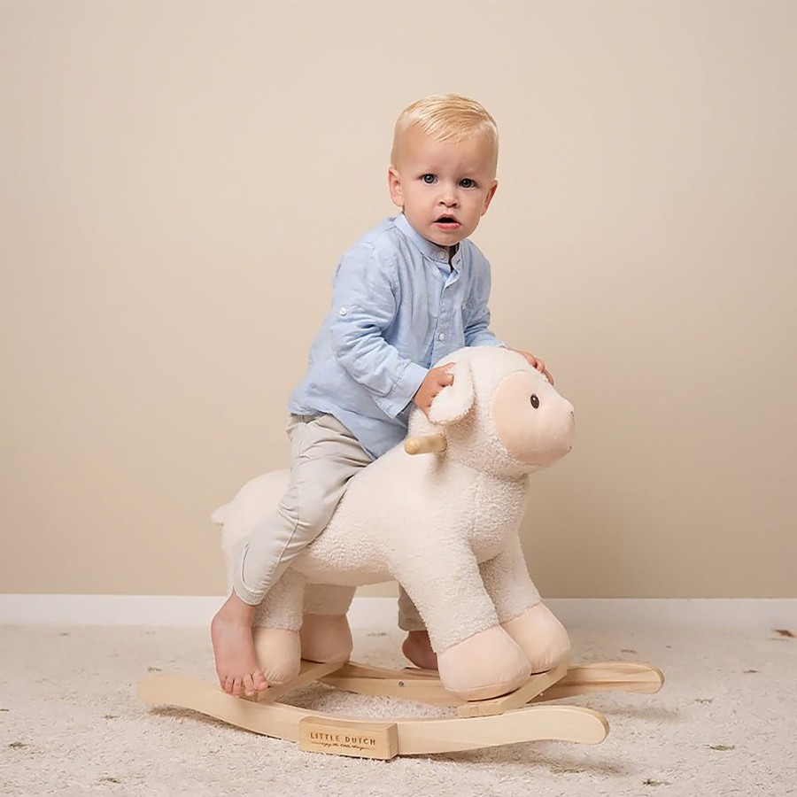 Baby & Child Little Dutch Wooden Toys | Little Dutch Rocking Sheep Off White