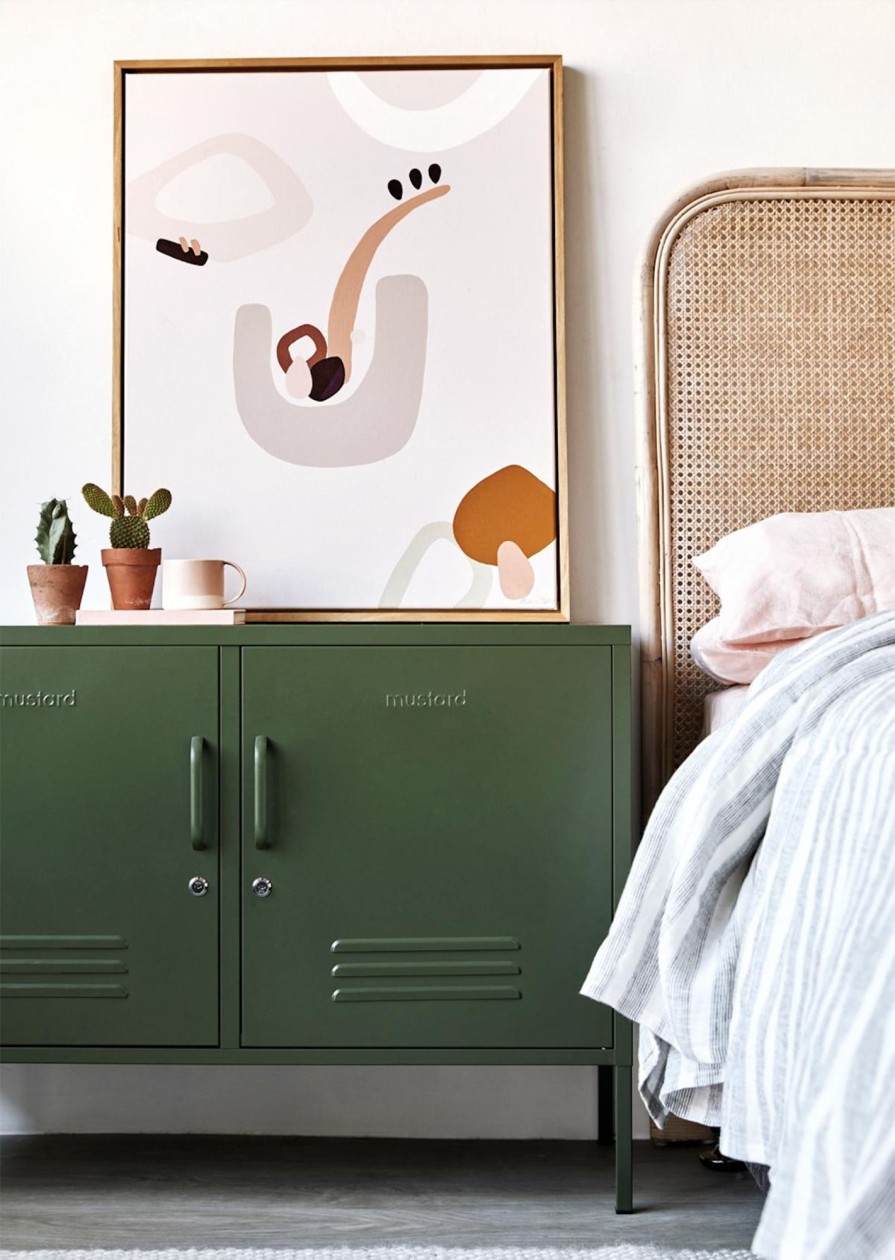 Home & Living Mustard Made Bedroom Storage | Mustard Made Lowdown Metal Locker In Olive