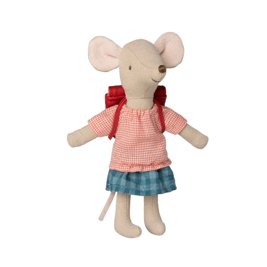 Gifts Maileg | Maileg Tricycle Mouse Big Sister With Bag - Red