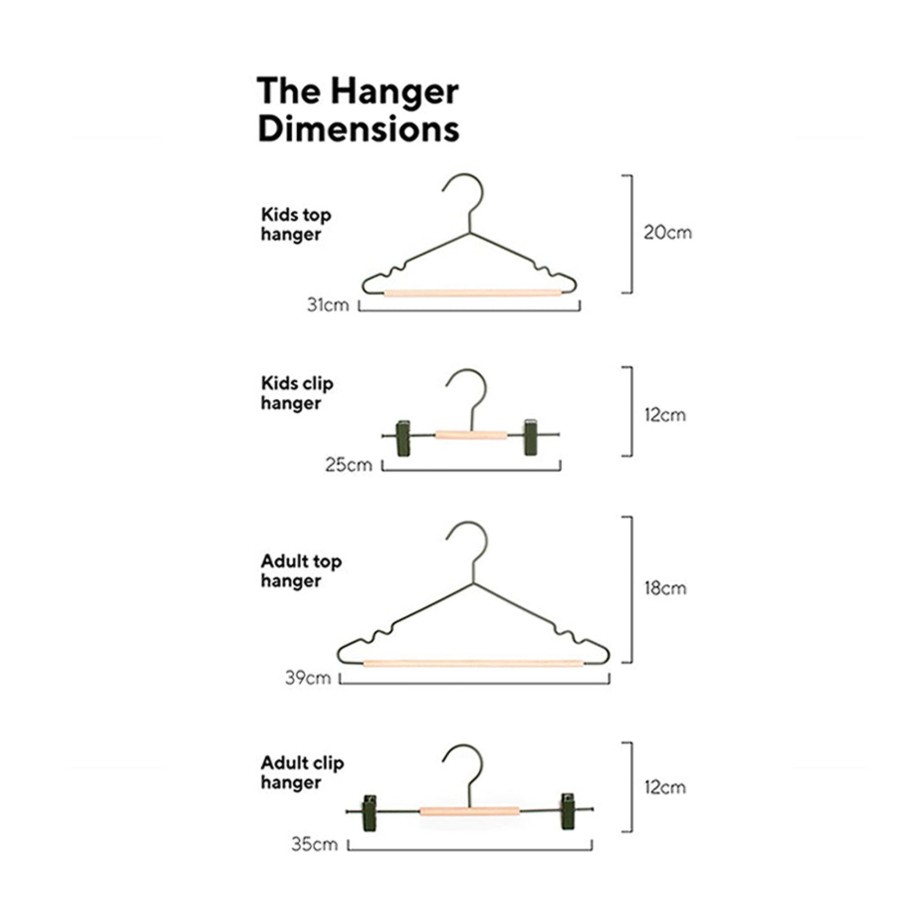 Home & Living Mustard Made Bedroom Storage | Mustard Made Kids Top Hangers Olive