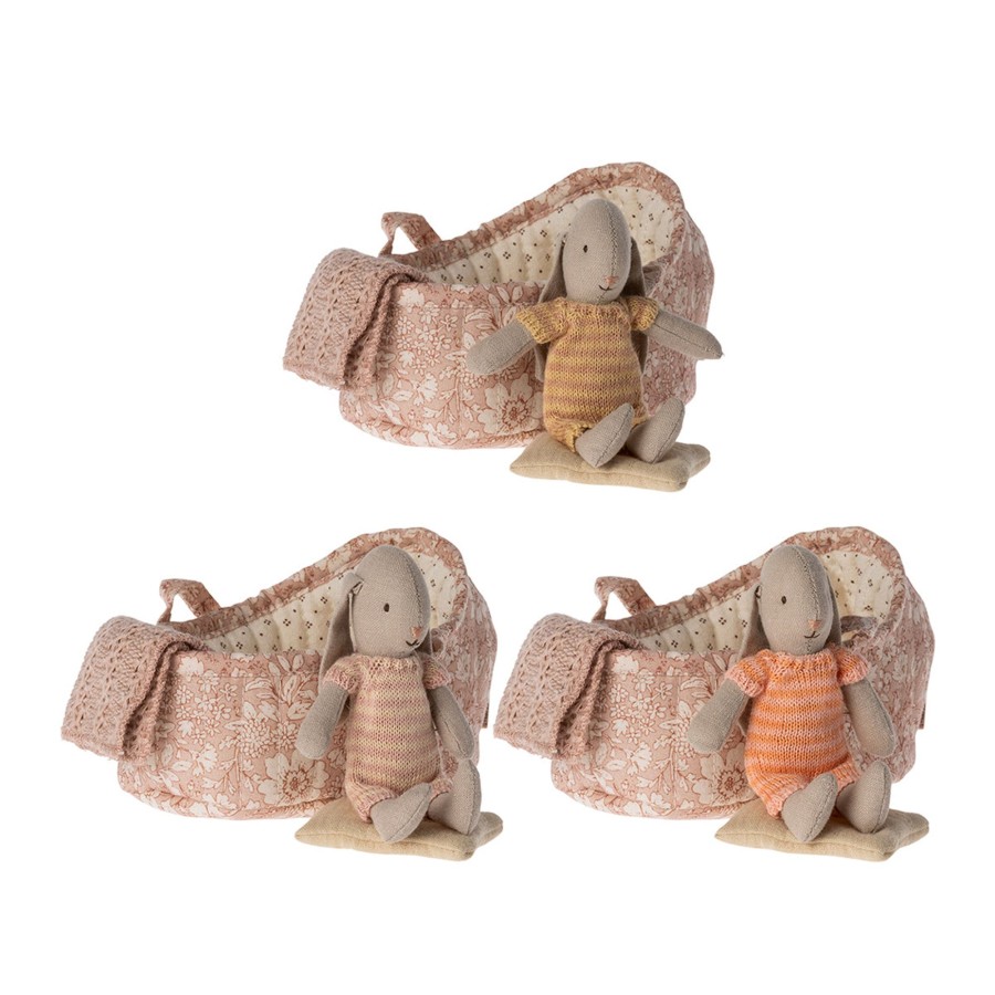 Gifts Maileg | Maileg Bunny In Carry Cot, Micro