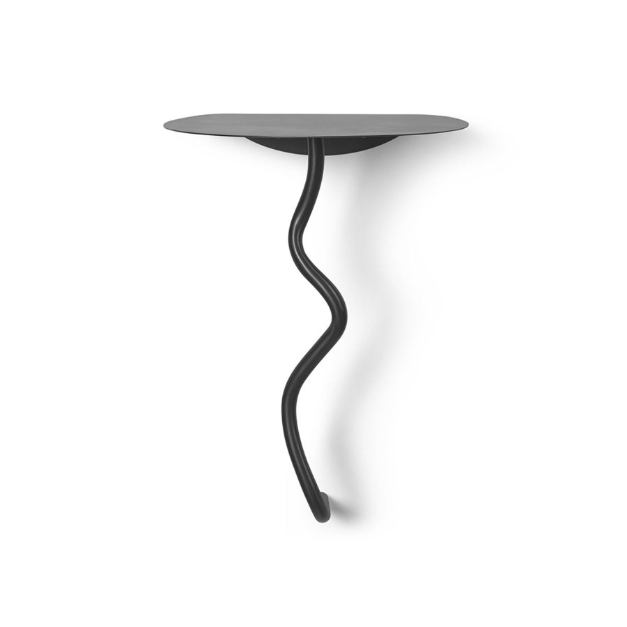 Baby & Child Ferm Living Tables & Chairs | Ferm Living Curvature Wall Table Brass Black