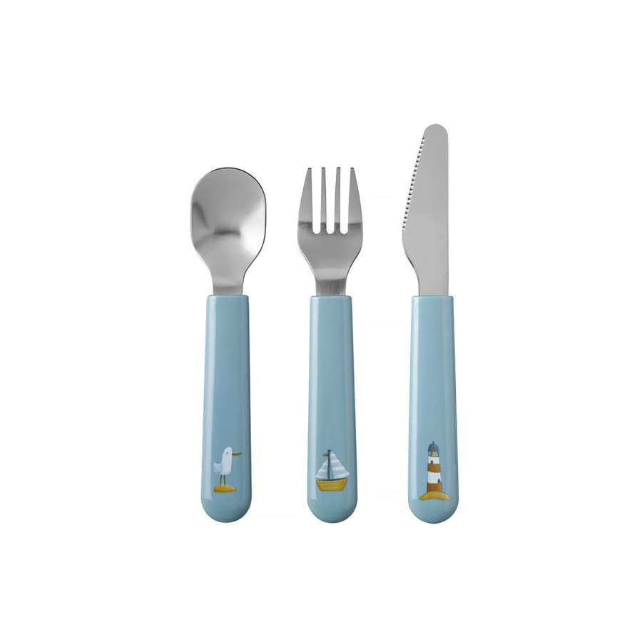 Gifts Little Dutch | Little Dutch Mepal Cutlery Set - Sailors Bay Blue