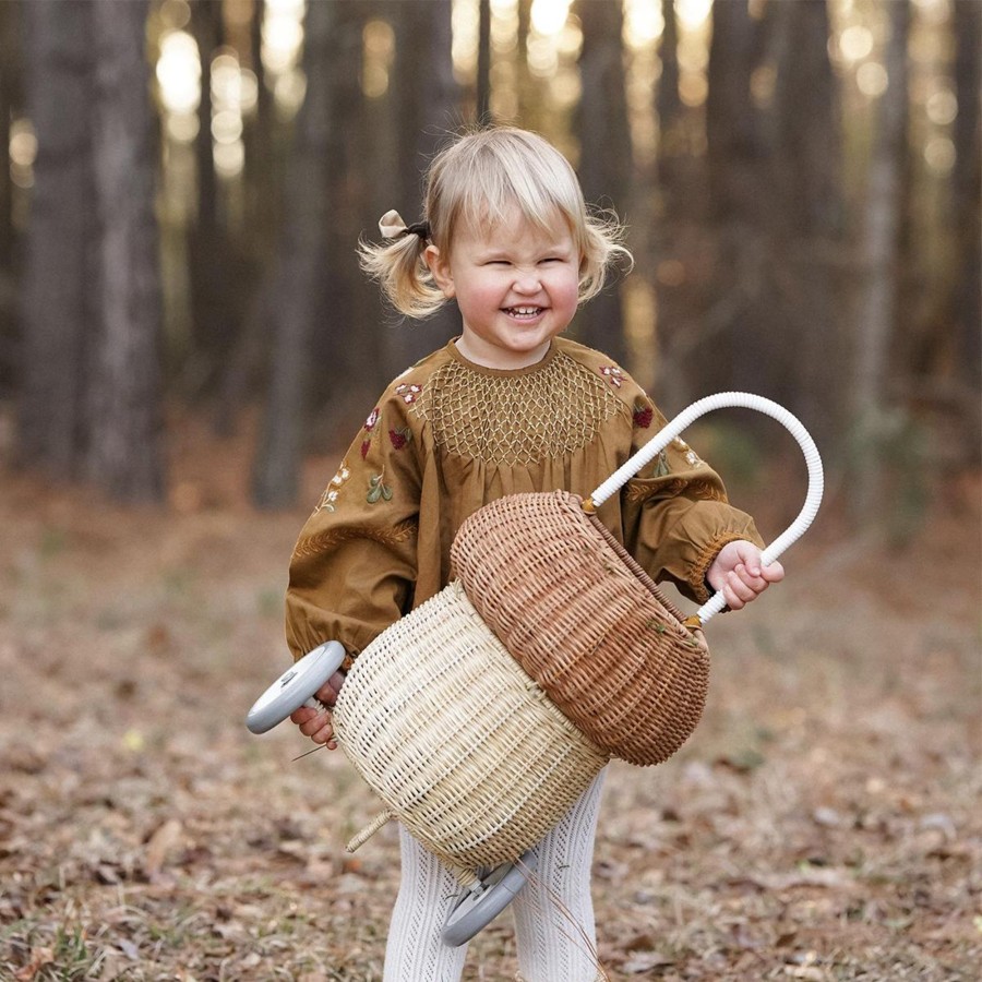 Gifts Olli Ella | Olli Ella Rattan Mushroom Luggy Basket - Natural