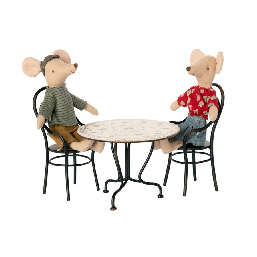 Baby & Child Maileg Wooden Toys | Maileg Dining Table Set With 2 Chairs