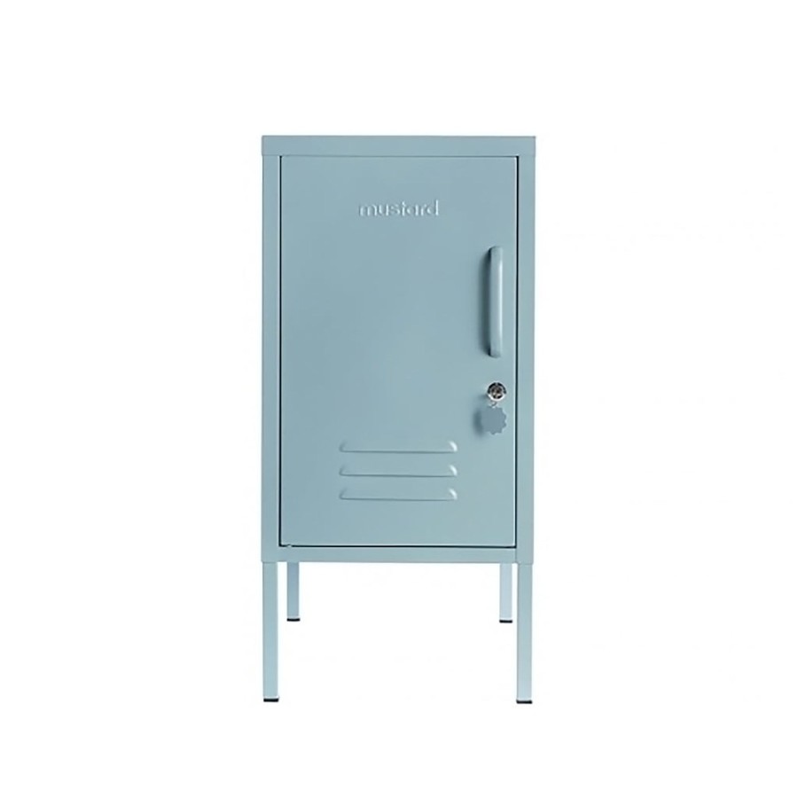 Gifts Mustard Made | Mustard Made Shorty Metal Locker In Ocean Blue, Left Opening