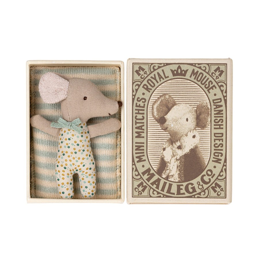 Gifts Maileg | Maileg Baby Mouse Sleepy/Wakey In Box - Boy