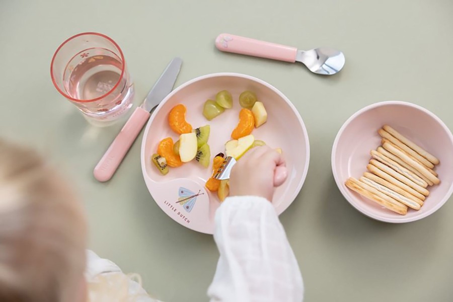 Baby & Child Little Dutch Outdoor Play | Little Dutch Mepal Cutlery Set - Flowers & Butterflies Pink