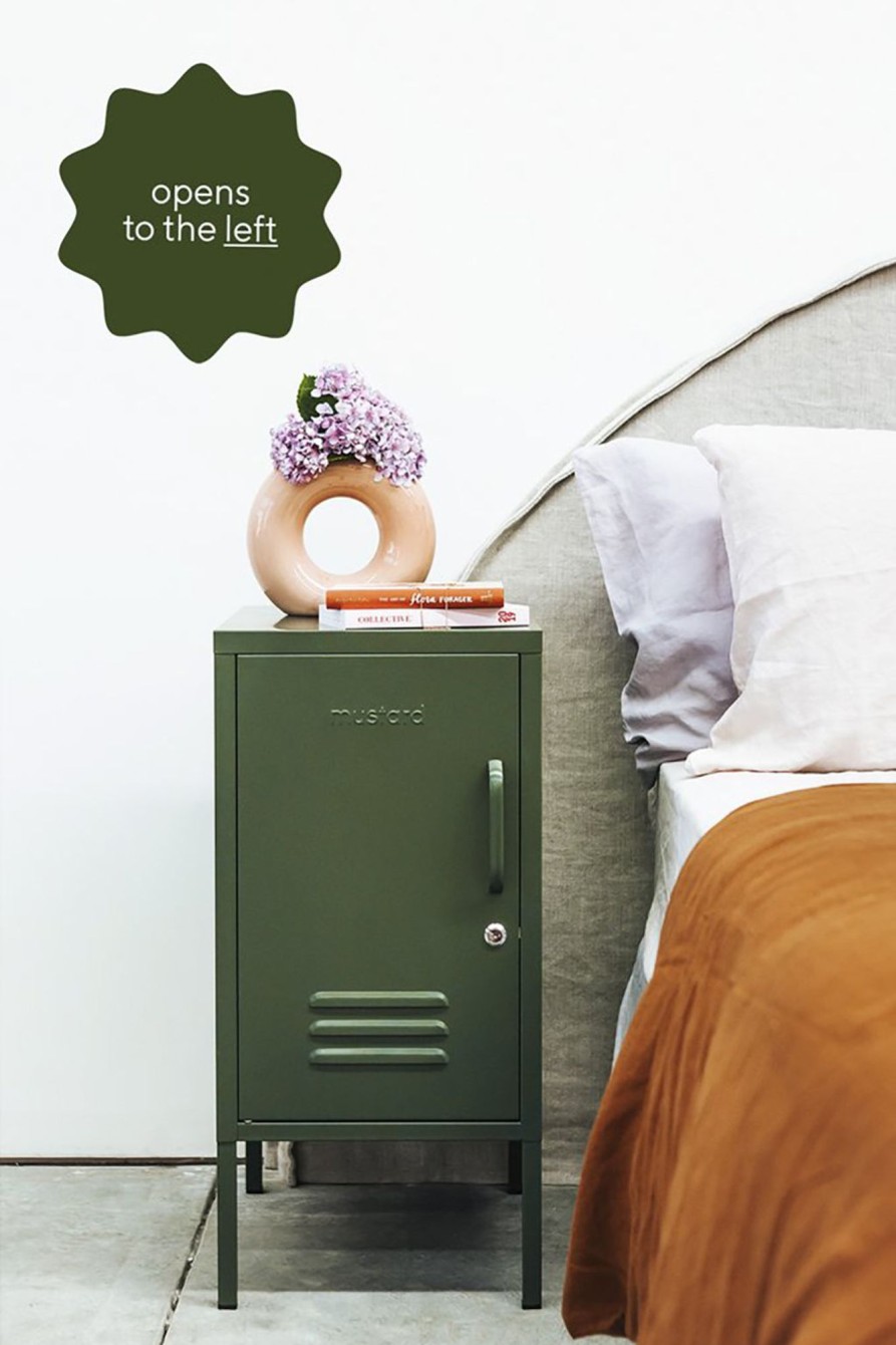 Home & Living Mustard Made Side Tables | Mustard Made Shorty Locker - Olive - Left Opening