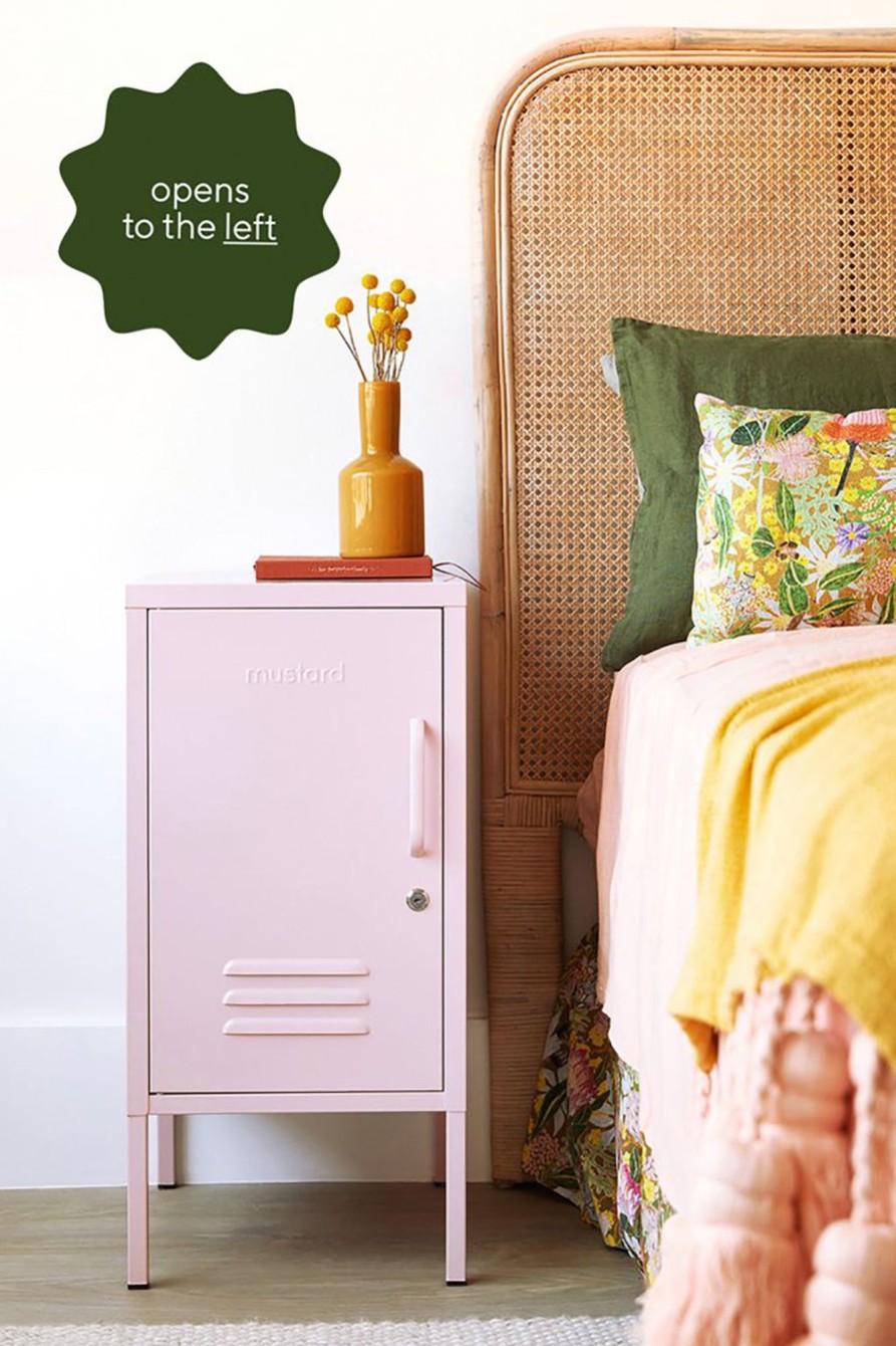 Home & Living Mustard Made Bathroom Storage | Mustard Made Shorty Locker - Blush - Left Opening