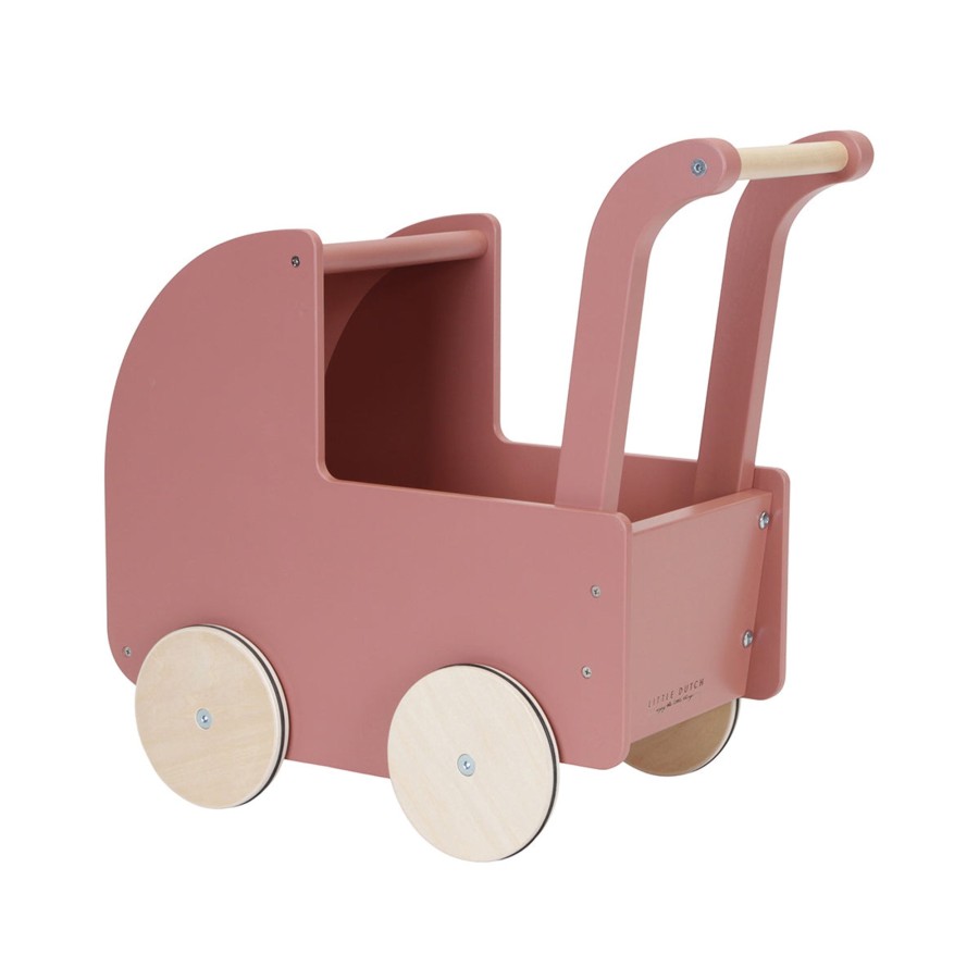 Gifts Little Dutch | Little Dutch Wooden Doll Pram Rose