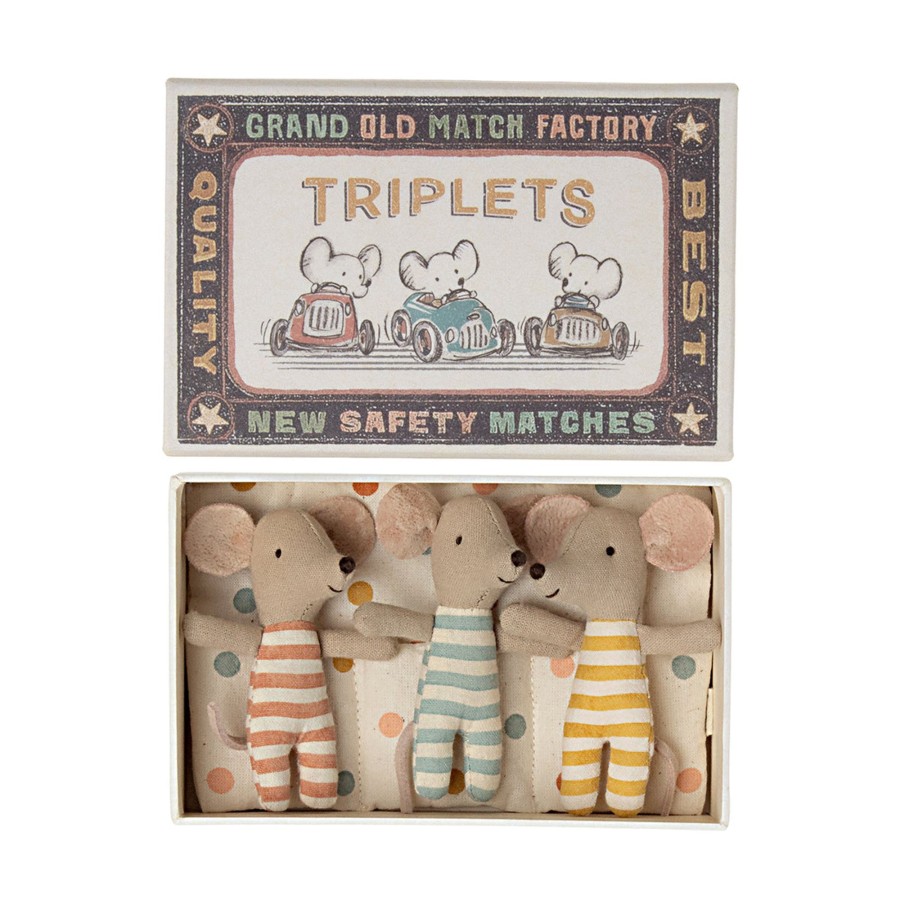 Baby & Child Maileg Soft Toys | Maileg Baby Mice - Triplets In Matchbox