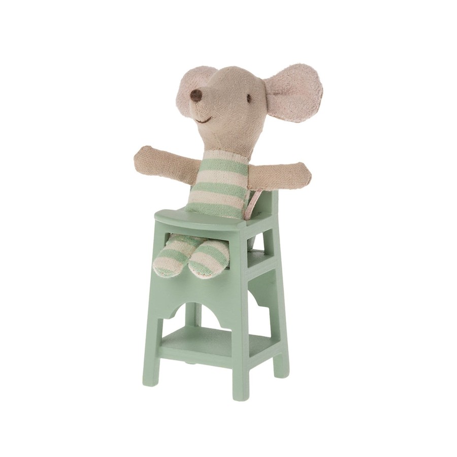 Baby & Child Maileg Wooden Toys | Maileg High Chair, Mouse - Mint