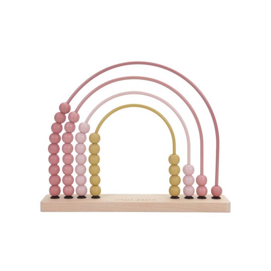 Gifts Little Dutch | Little Dutch Rainbow Abacus Pure & Nature Pink