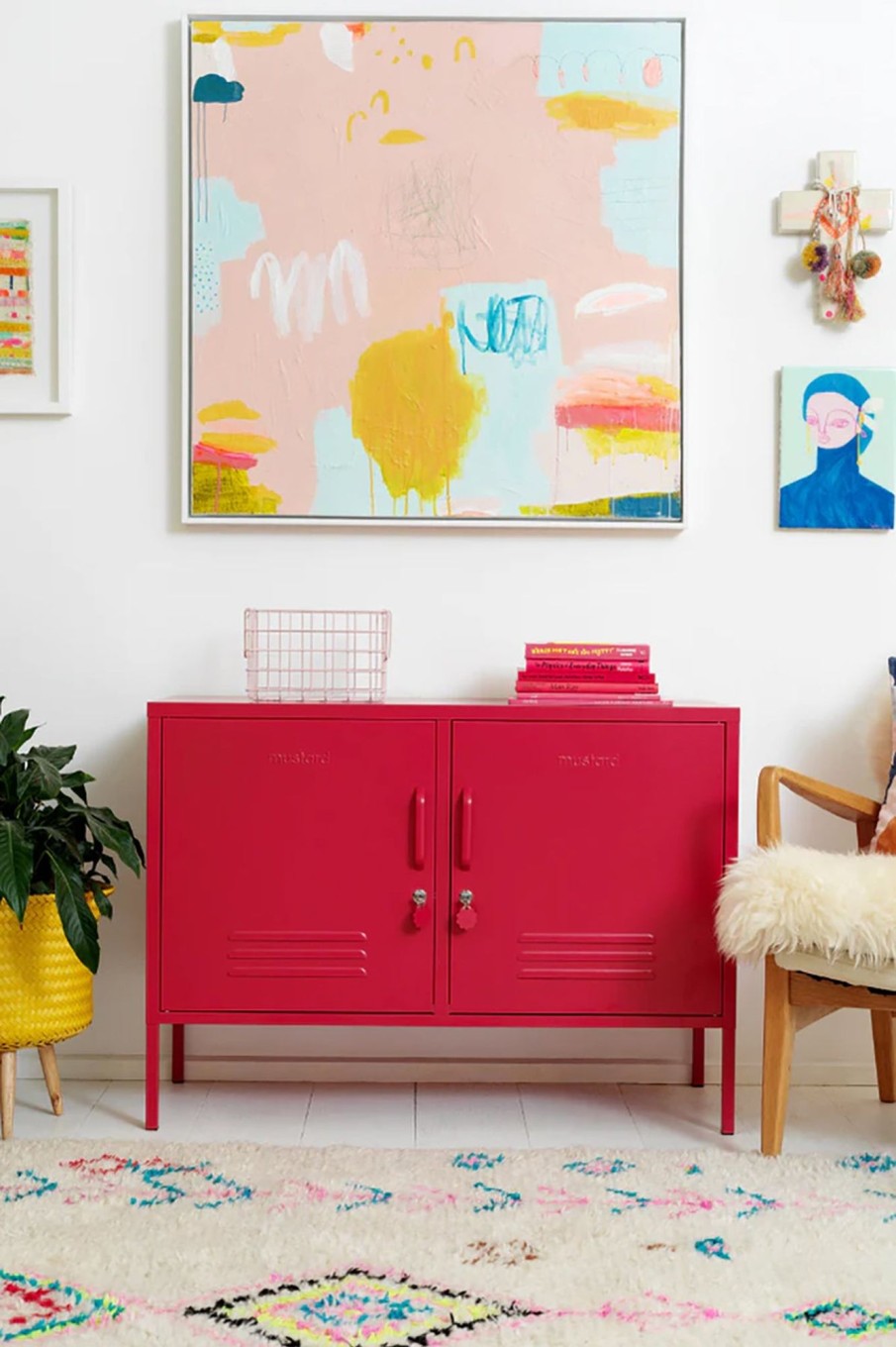 Home & Living Mustard Made Cabinets | Mustard Made Lowdown Locker - Poppy Red