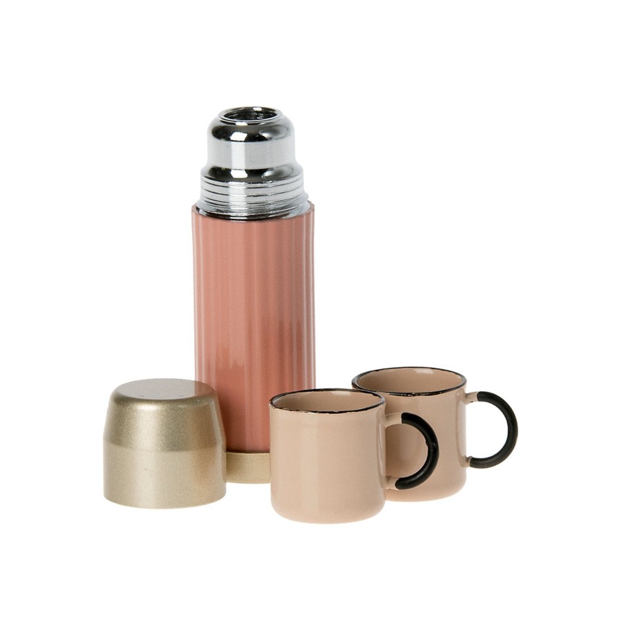 Gifts Maileg | Maileg Thermos And Cups Soft Coral