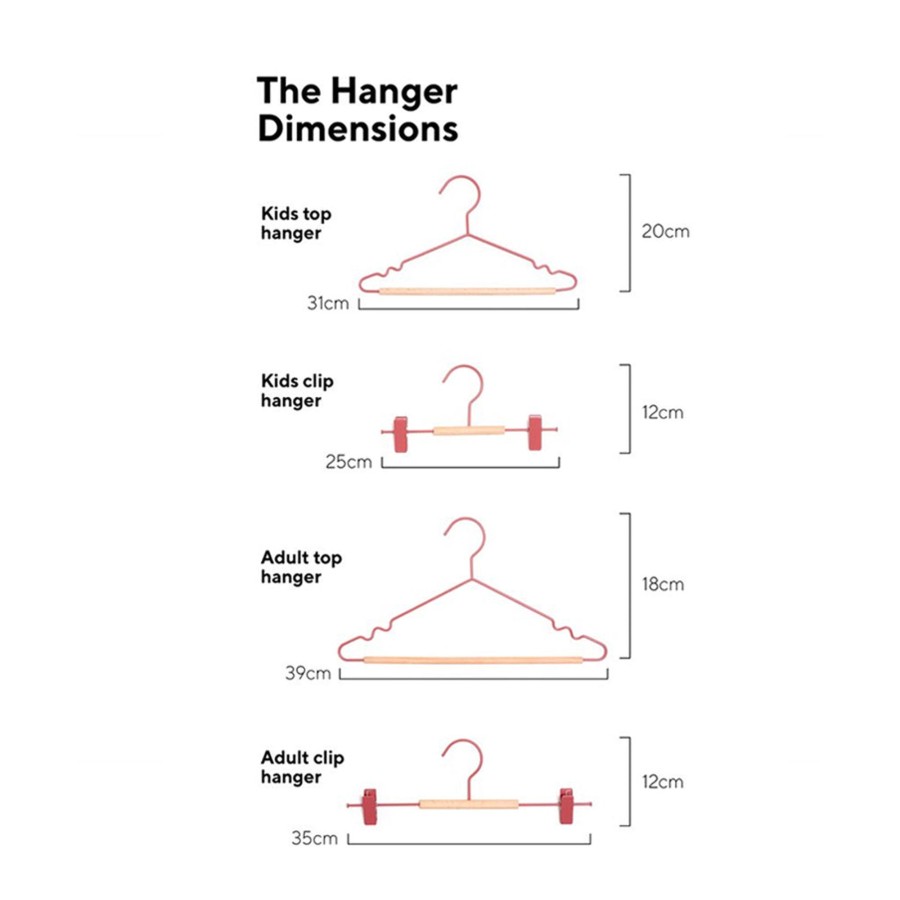 Home & Living Mustard Made Clothes Hangers | Mustard Made Kids Top Hangers Berry