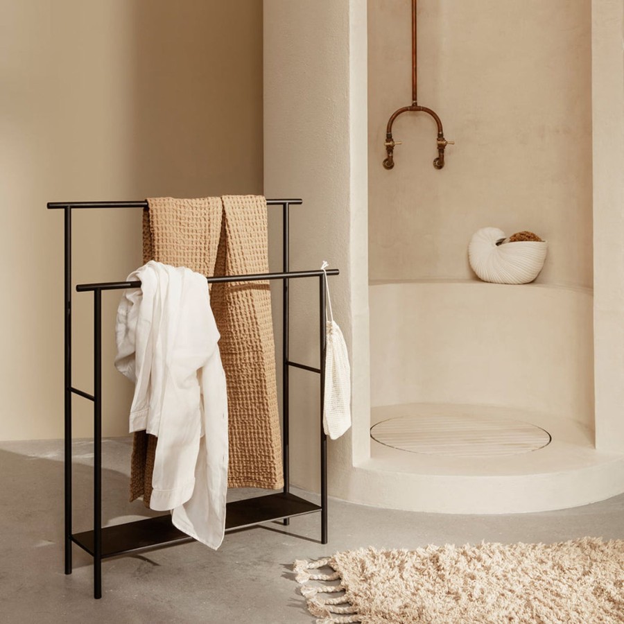 Home & Living Ferm Living Bathroom Storage | Ferm Living Dora Towel Stand Black