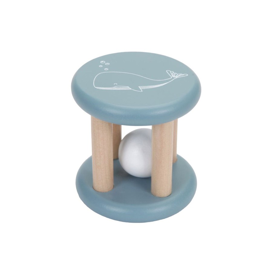 Gifts Little Dutch | Little Dutch Roller Rattle - Blue Ocean Blue