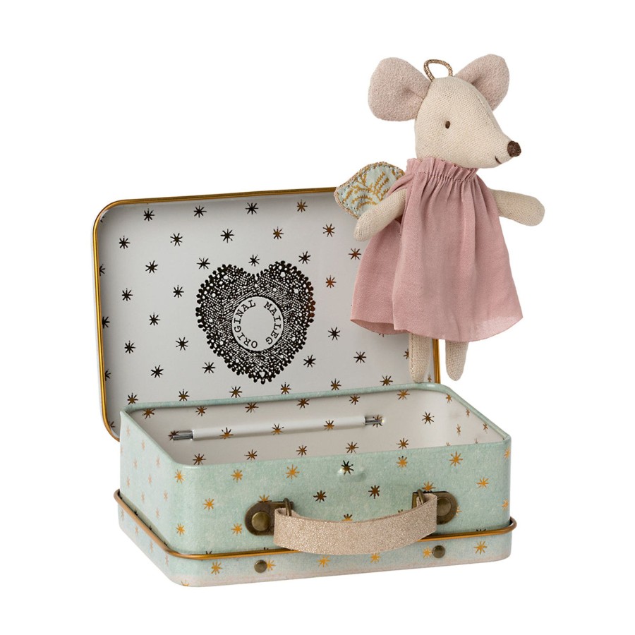 Baby & Child Maileg Soft Toys | Maileg Angel Mouse In Suitcase