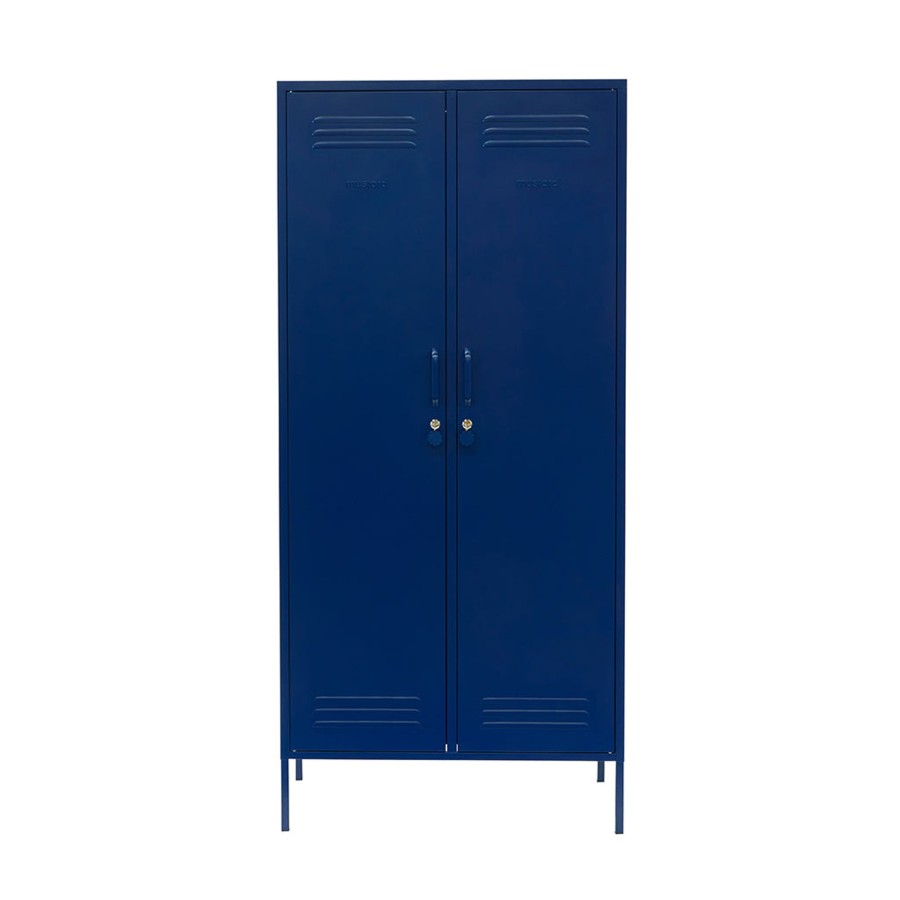 Home & Living Mustard Made Bathroom Storage | Mustard Made Metal Tall Twinny Locker In Navy