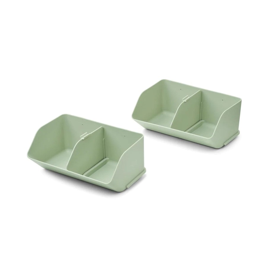 Home & Living Liewood Bedroom Storage | Liewood Rosemary Medium Desktop Organiser 2-Pack Dusty Mint