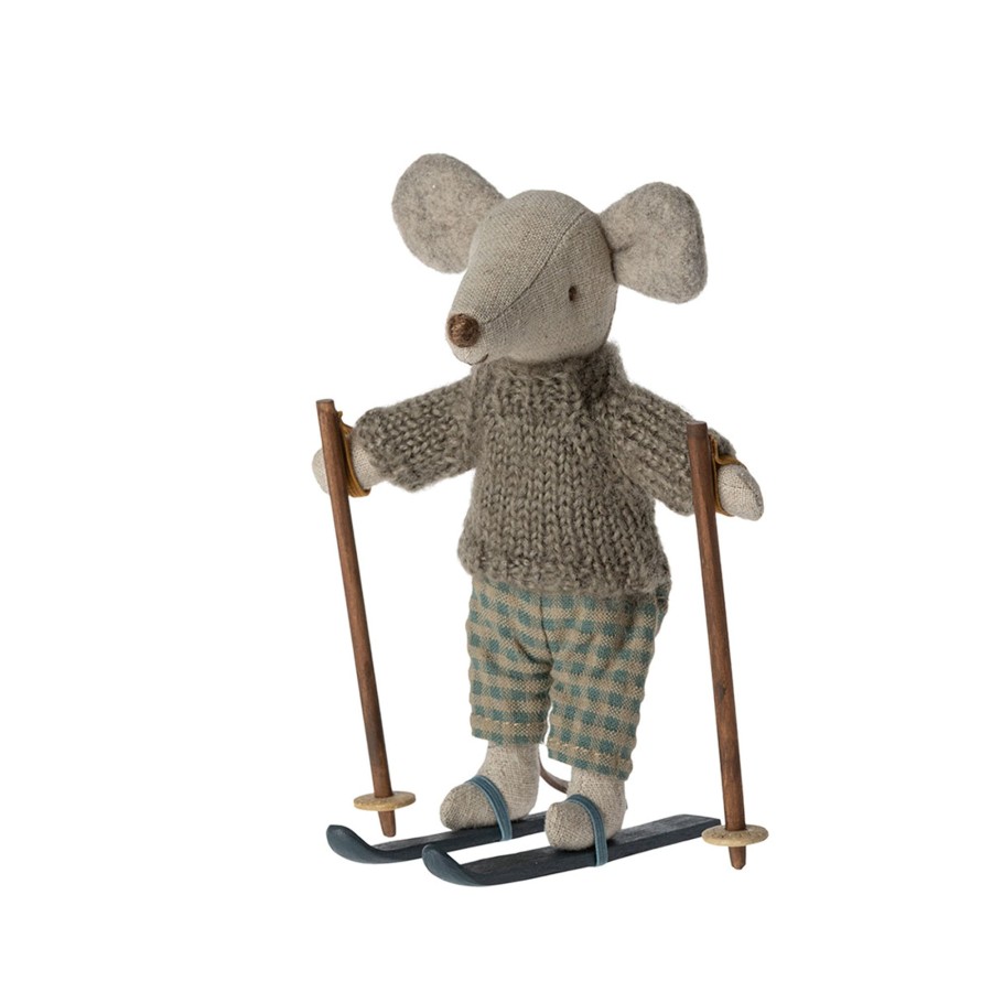 Gifts Maileg | Maileg Winter Mouse With Ski Set, Big Brother