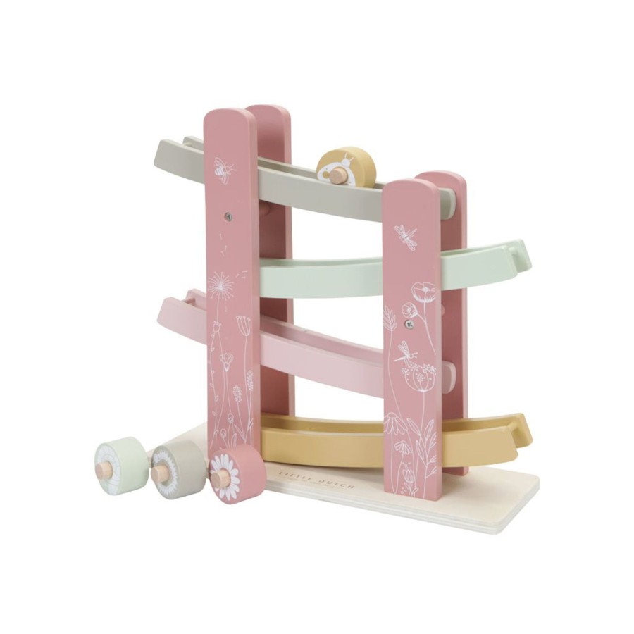 Baby & Child Little Dutch Wooden Toys | Little Dutch Ramp Racer - Wild Flowers Pink