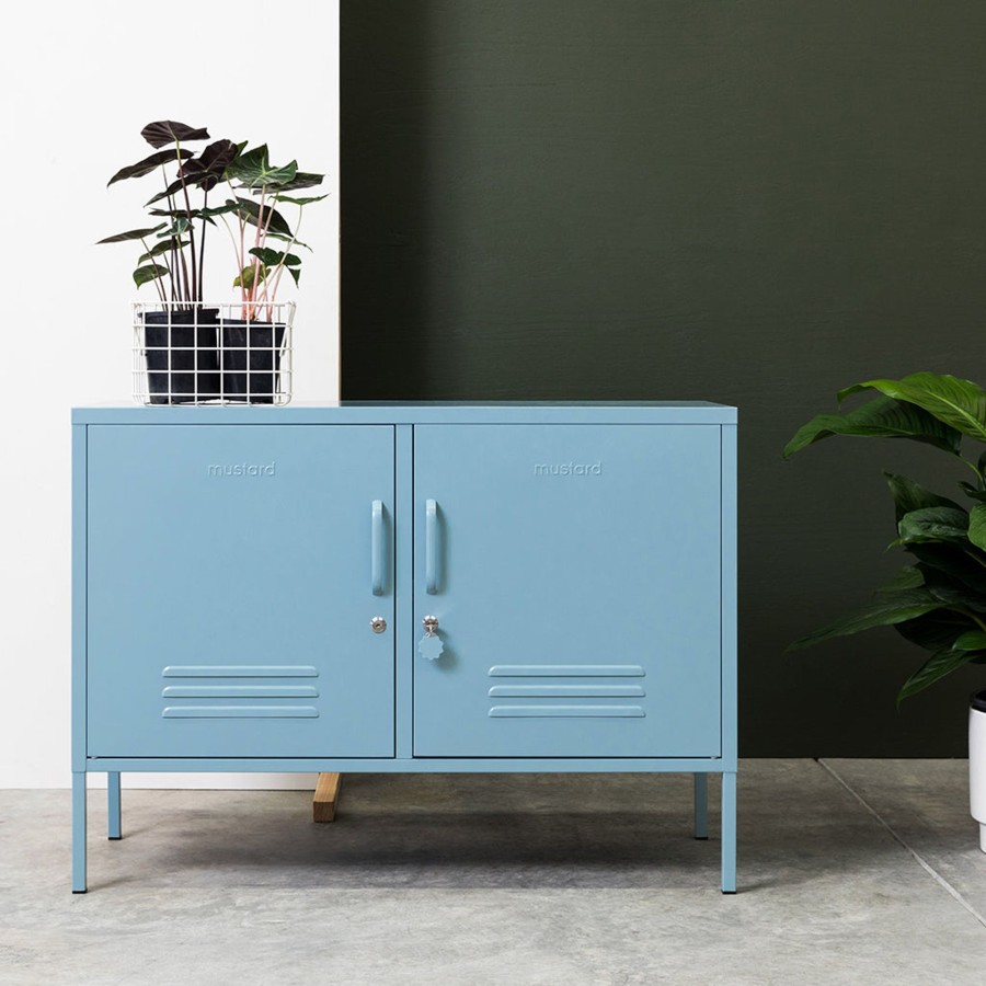 Home & Living Mustard Made Cabinets | Mustard Made Lowdown Locker In Ocean Blue