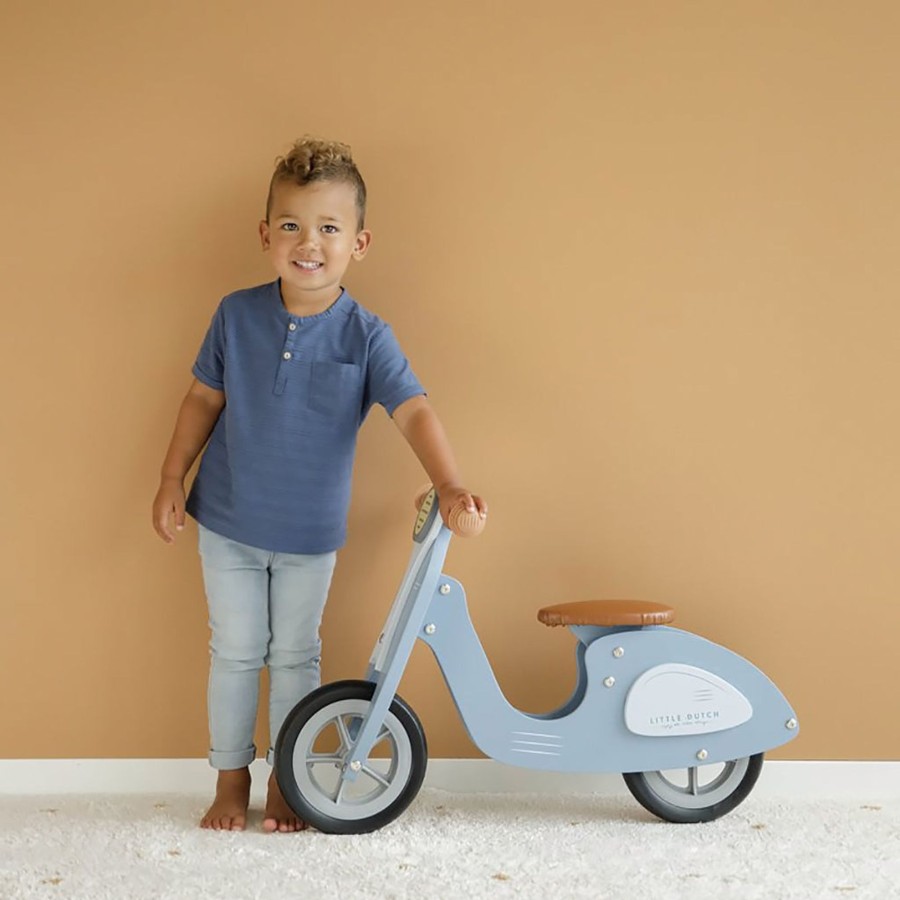 Baby & Child Little Dutch Outdoor Play | Little Dutch Balance Bike Scooter Blue