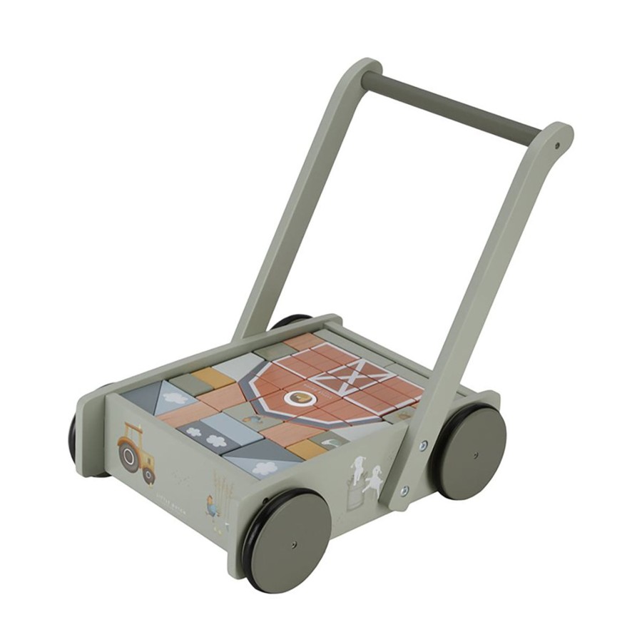 Gifts Little Dutch | Little Dutch Baby Walker/Block Trolley - Little Farm Multi