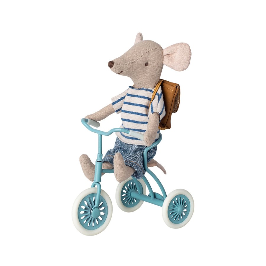 Baby & Child Maileg Soft Toys | Maileg Tricycle Mouse Big Brother With Bag