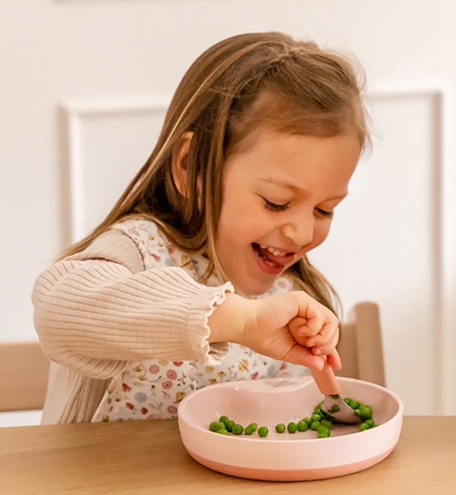 Baby & Child Little Dutch Snack Bowls & Plates | Little Dutch Mepal Trainer Plate - Flowers & Butterflies Pink