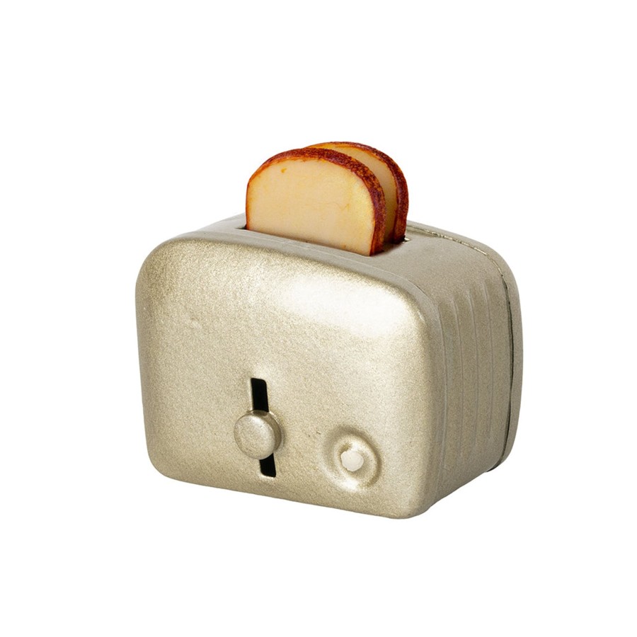 Baby & Child Maileg Dolls & Doll Accessories | Maileg Miniature Toaster & Bread Silver