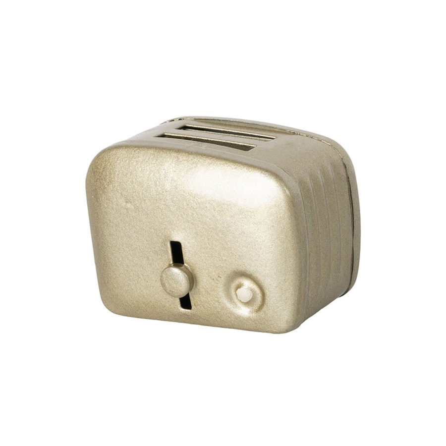 Gifts Maileg | Maileg Miniature Toaster & Bread Silver