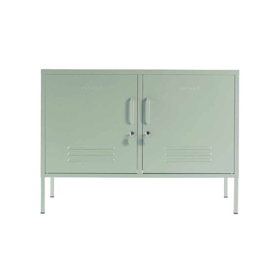 Home & Living Mustard Made Bathroom Storage | Mustard Made Shorty Metal Locker In Sage Green