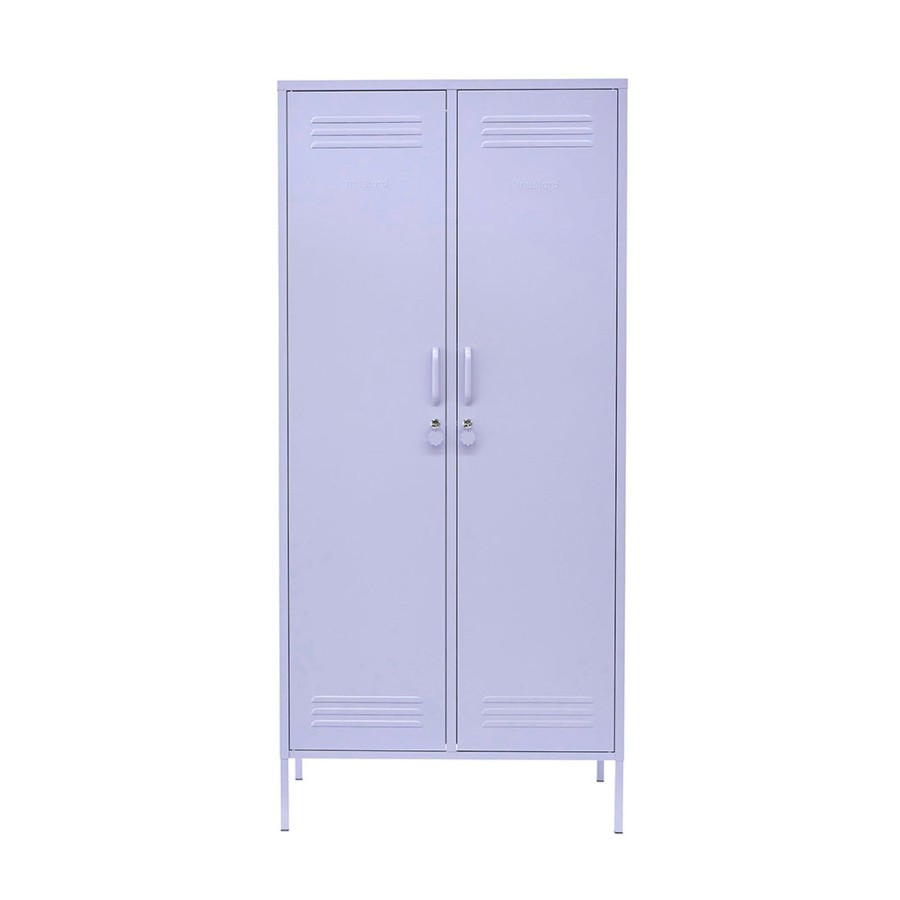 Home & Living Mustard Made Bedroom Storage | Mustard Made Metal Tall Twinny Locker In Lilac Sage