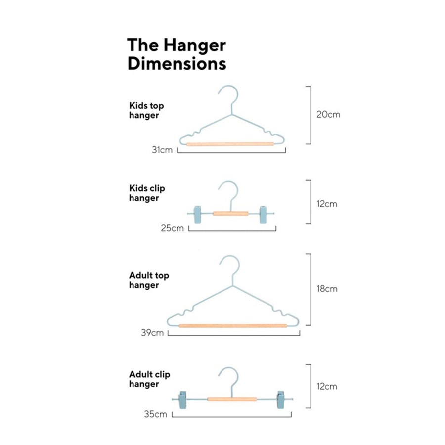 Home & Living Mustard Made Clothes Hangers | Mustard Made Kids Clip Hangers Ocean