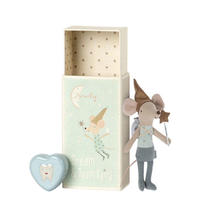 Gifts Maileg | Maileg Tooth Fairy Big Brother Mouse With Box - Blue