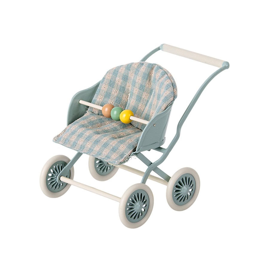 Gifts Maileg | Maileg Stroller, Baby Mice Mint